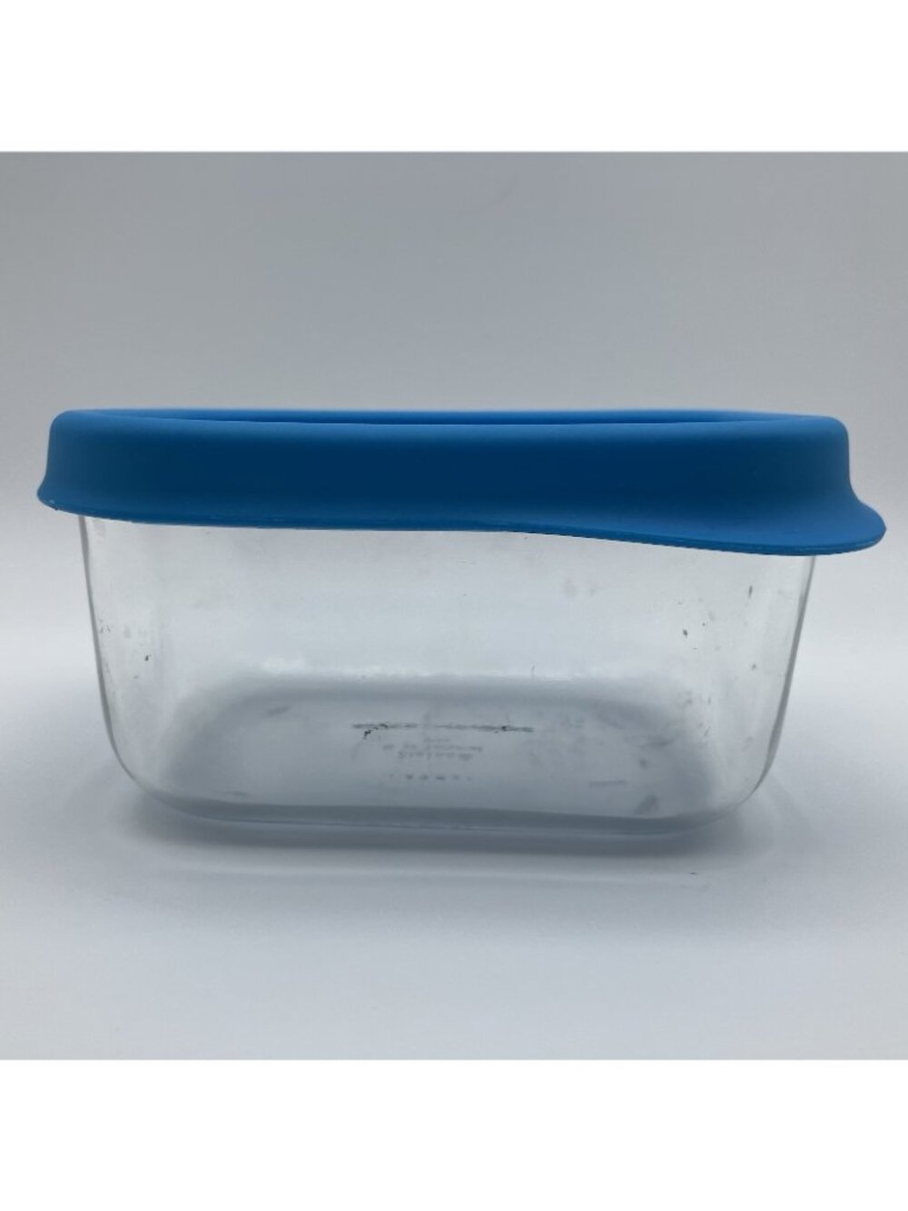 Ziploc 16 oz Tempered Glass Food Storage Container Blue Lid Bormioli Rocco H10